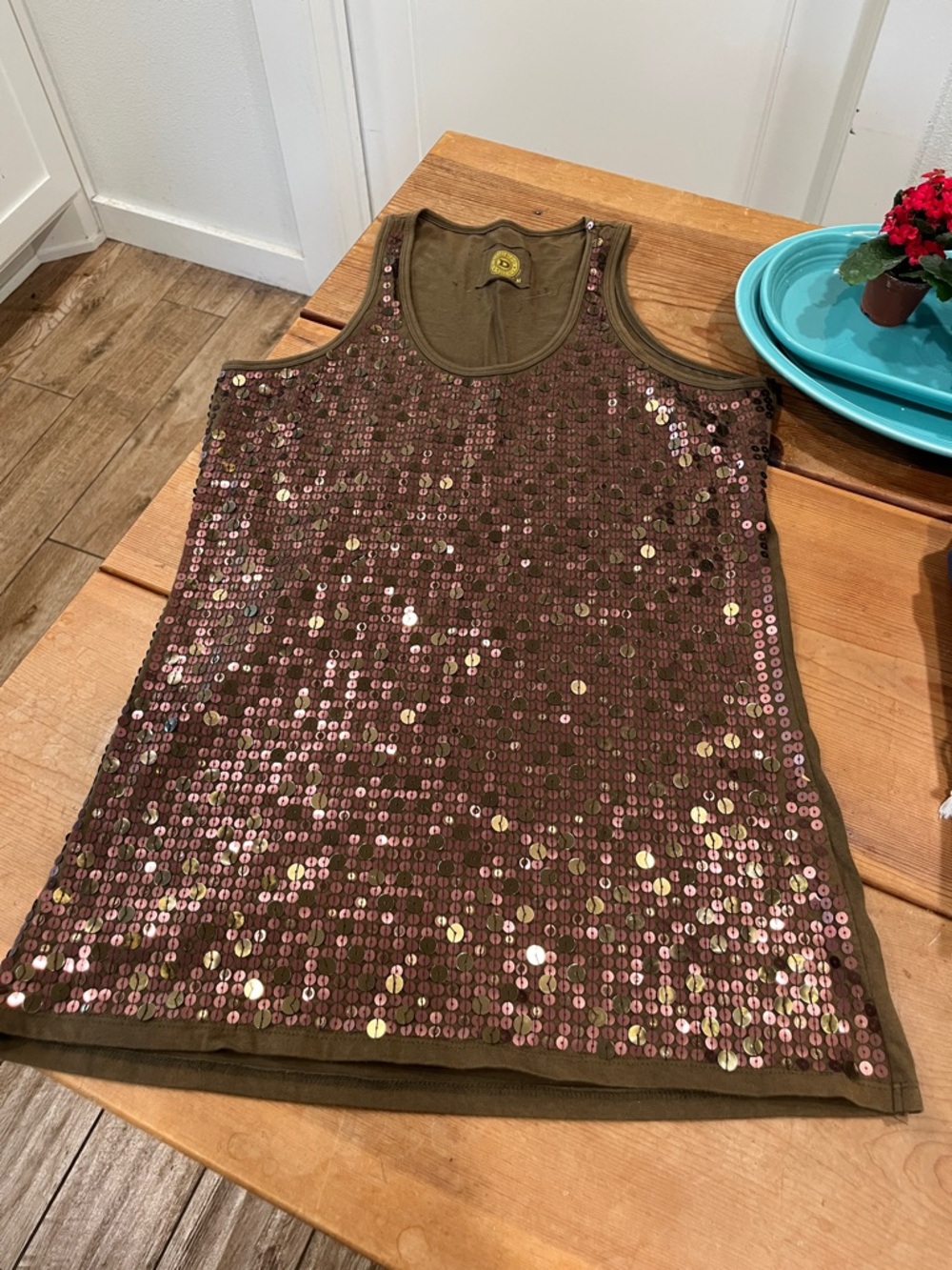 Double D Ranch sequined tank top